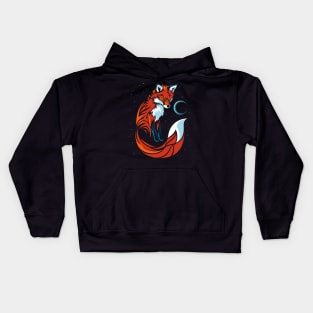 Tribal tail fox Kids Hoodie